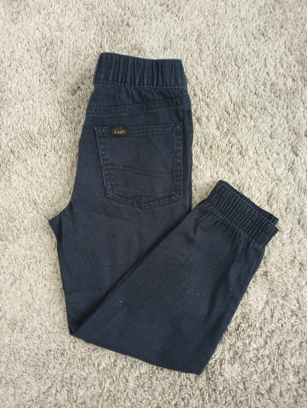 Toddler Boys Lee Quilted Burgundy Vest with Navy Jogger Pants and Shirt-Size 4T.